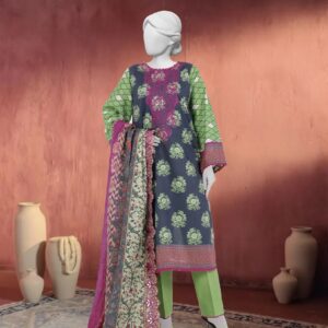 bunnai unstitched embroidered lawn 3pc