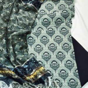 bunnai unstitched printed lawn 3pc