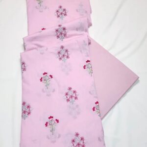 bunnai unstitched voil embroidered st 2pc