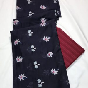 bunnai unstitched voil embroidered st 2pc