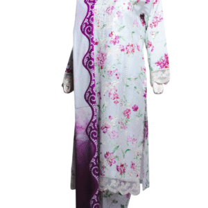 3pc stitched lawn printed suit by bunnai