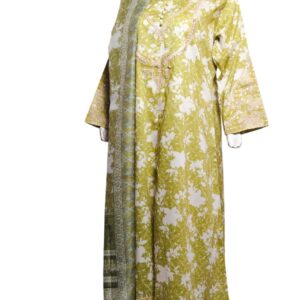 3 pc stitched lawn frock by bunnai