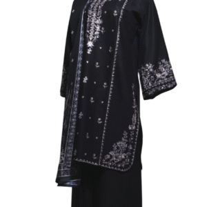 3pc stitched embroidered suit by bunnai