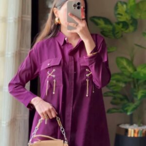 mulberry shirt with cargo pants by bunnai