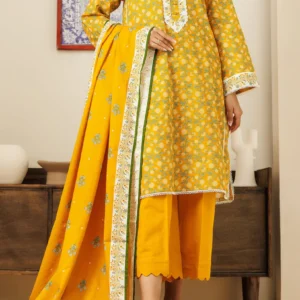 digital printed khaddar 3pc by bunnai