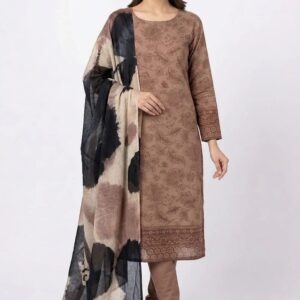 bunnai unstitched printed 3pc lawn collection