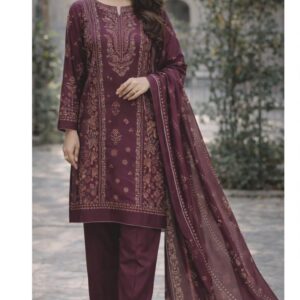 unstitched printed lawn 3pc by bunnai